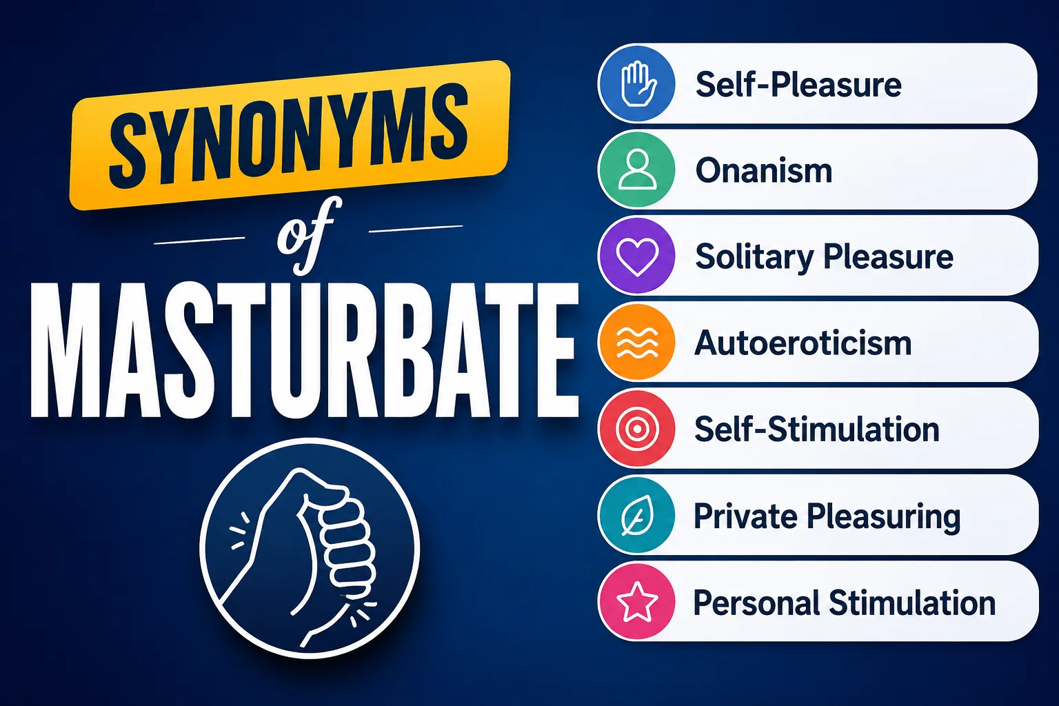 Synonyms of Masturbate