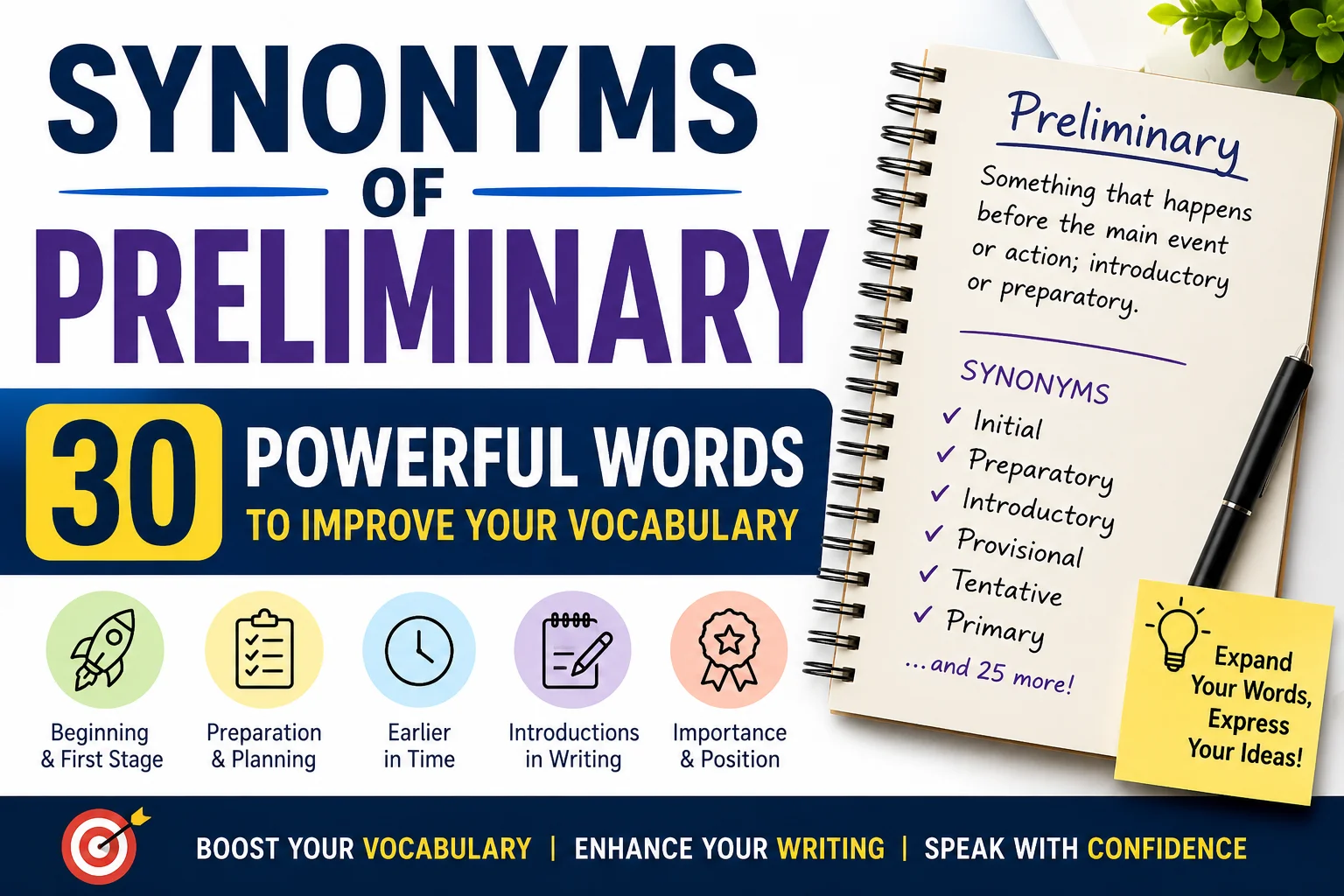 Synonyms of Preliminary