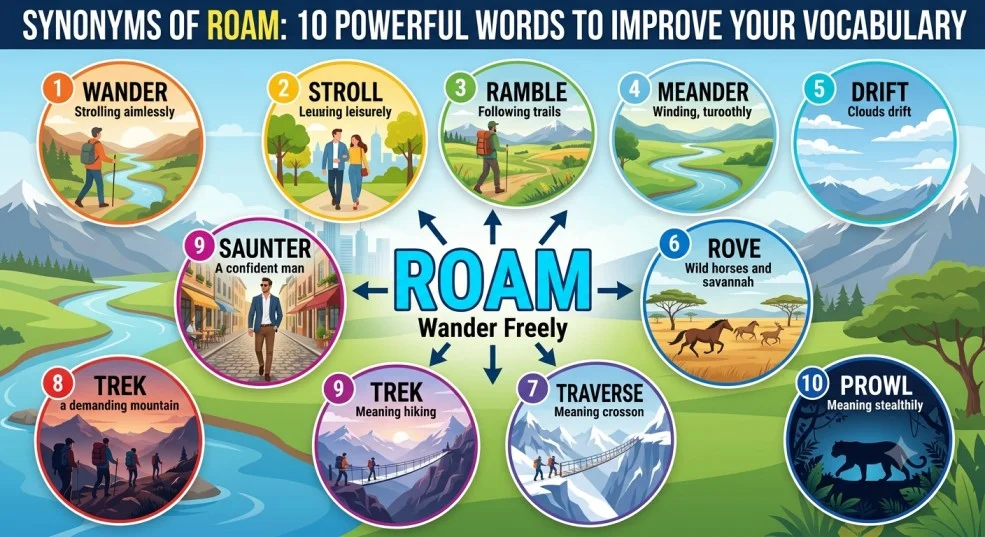 Synonyms of Roam